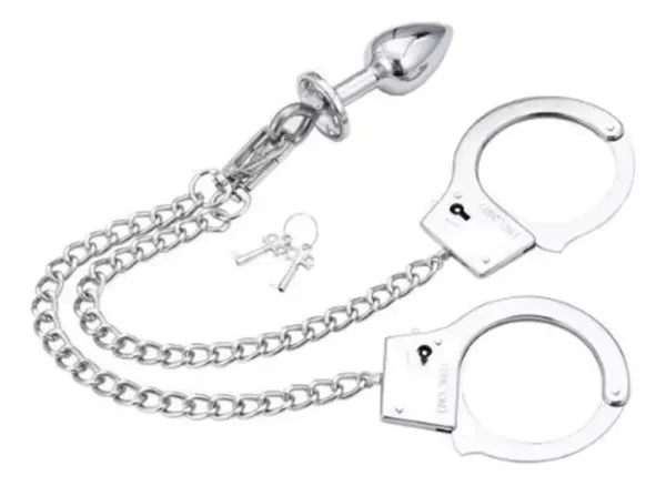 Esposas De Metal Con Plug Anal Sexy - Imagen 5