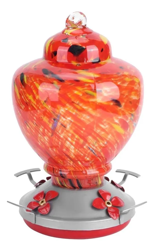 Bebedero Comedero Para Colibríes Para Exterior Color Rojo