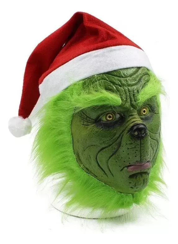 Máscara El Grinch Navideño Color Verde. - Imagen 2