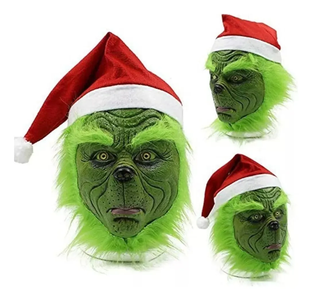Máscara El Grinch Navideño Color Verde. - Imagen 3