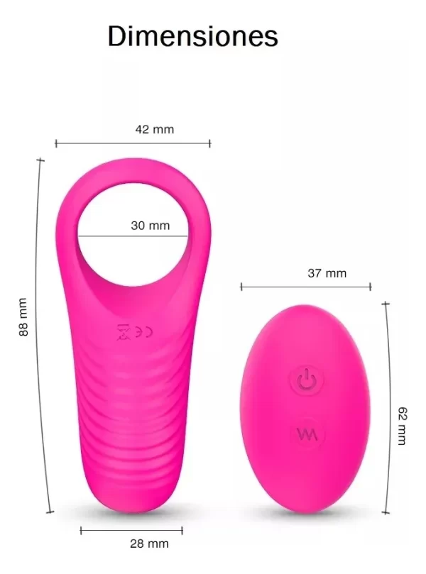 Anillo Vibrador Control Remoto Para El Pene Himan - Imagen 2