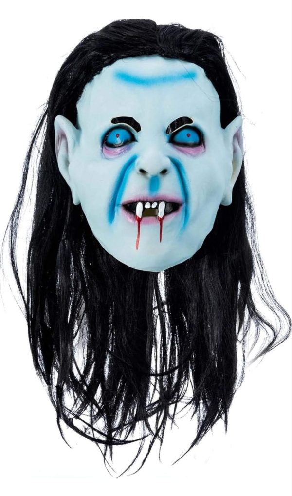 Máscara De Mujer Vieja De Halloween Realista Aterradora - Imagen 6