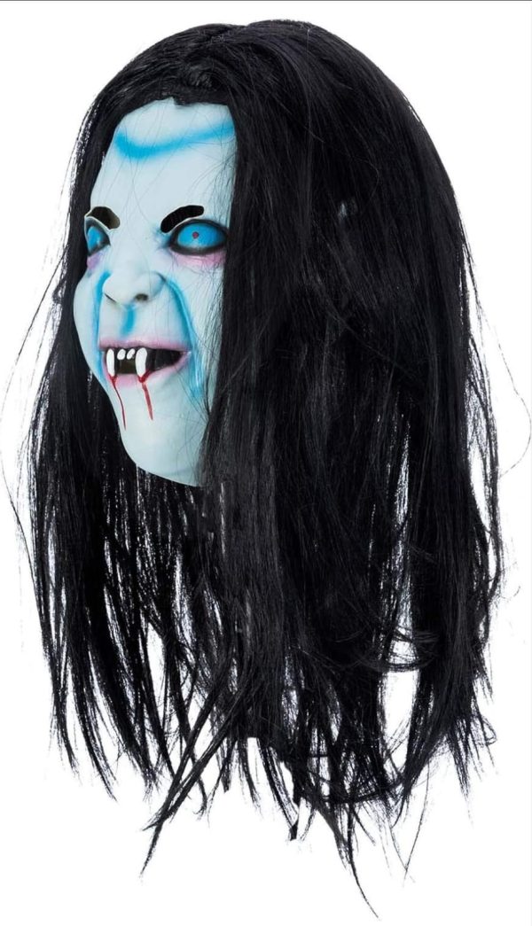 Máscara De Mujer Vieja De Halloween Realista Aterradora - Imagen 7