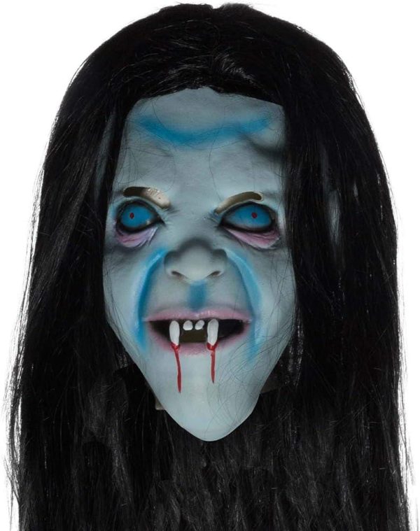 Máscara De Mujer Vieja De Halloween Realista Aterradora - Imagen 3