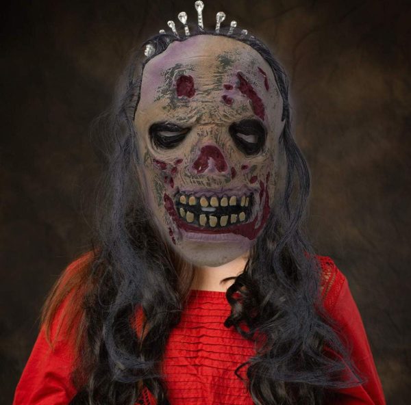 Máscara De Mujer Vieja De Halloween Realista Aterradora - Imagen 5