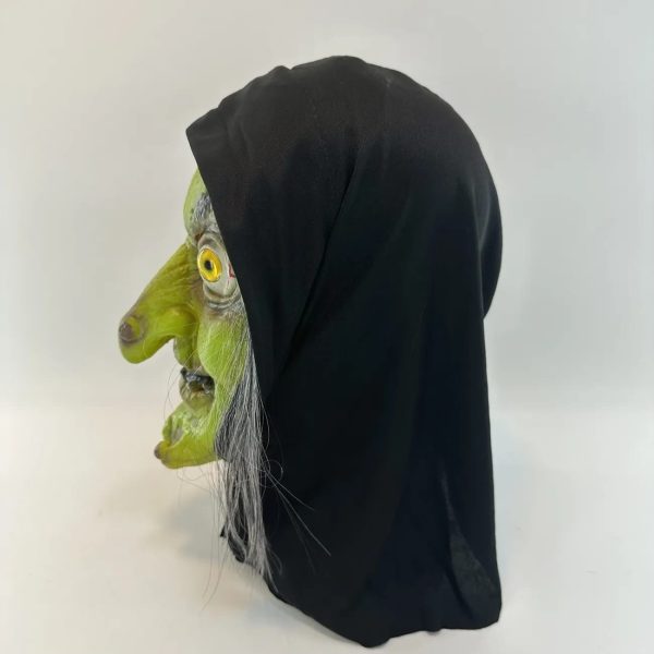 Máscara De Mujer Vieja De Halloween Realista Aterradora - Imagen 5