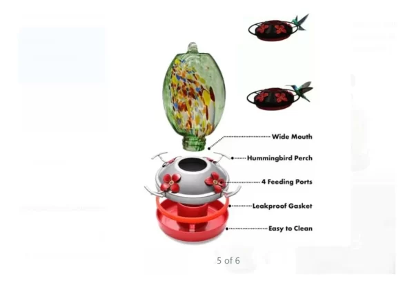 Comedero Y Bebedero De Colibrís - Imagen 2