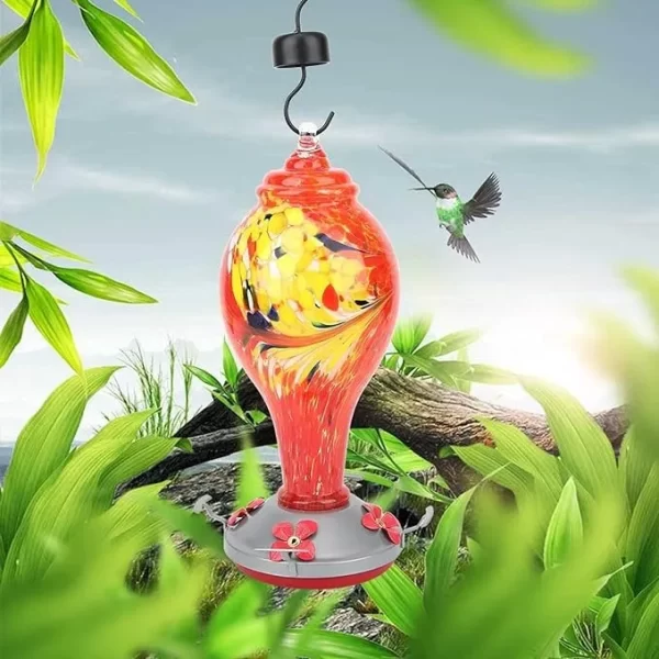 Comedero Para Colibríes, Vidrio Soplado Exteriores,1065 Ml