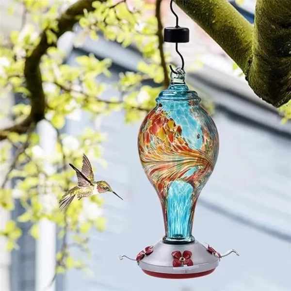 Comedero Para Colibríes, Vidrio Soplado Exteriores,1065 Ml - Imagen 3