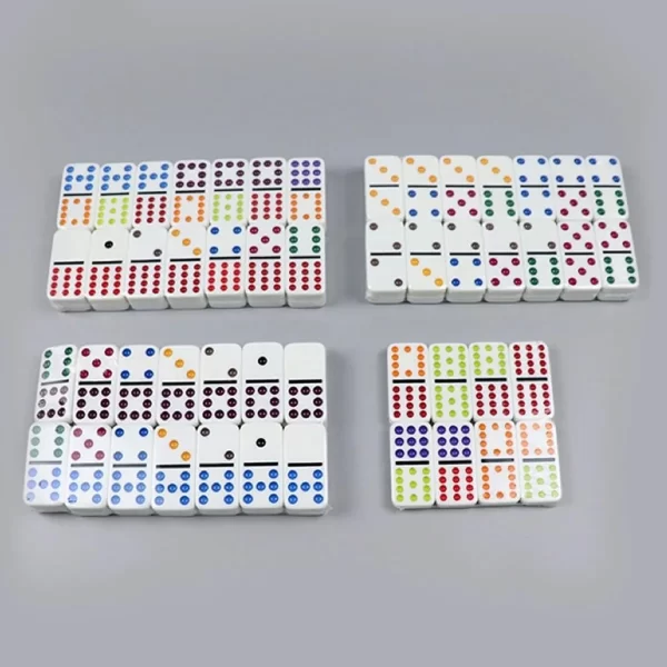 Juego De Dominó Mexicano Con Caja De Aluminio Tren Cardinal - Imagen 7