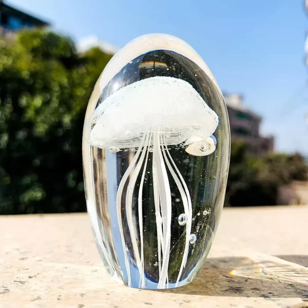 Estatuilla De Medusas, Artesanía De Cristal De Blanco - Imagen 3