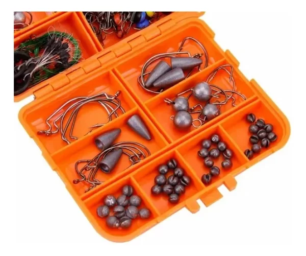 Kit De Accesorios De Anzuelos Pesca Señuelo Caja 257 Piezas - Imagen 3
