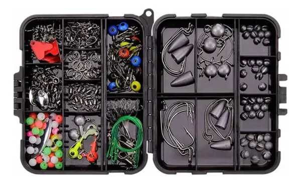 Kit De Accesorios De Anzuelos Pesca Señuelo Caja 257 Piezas - Imagen 4