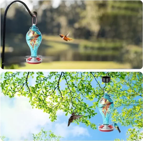 Comedero Para Colibríes, Vidrio Soplado Exteriores,1065 Ml - Imagen 6