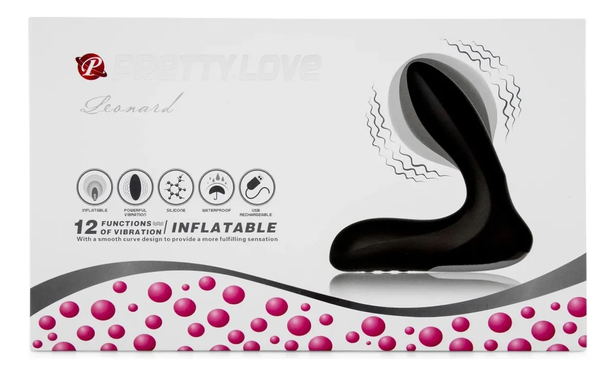 Vibrador Plug Pretty Love Leonard Prostático Inflable