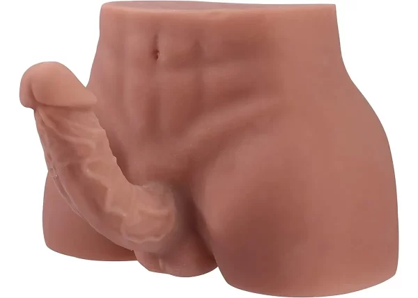 Masturbador Torso Masculino Sexual Con Ano Y Dildo Silicona - Imagen 3