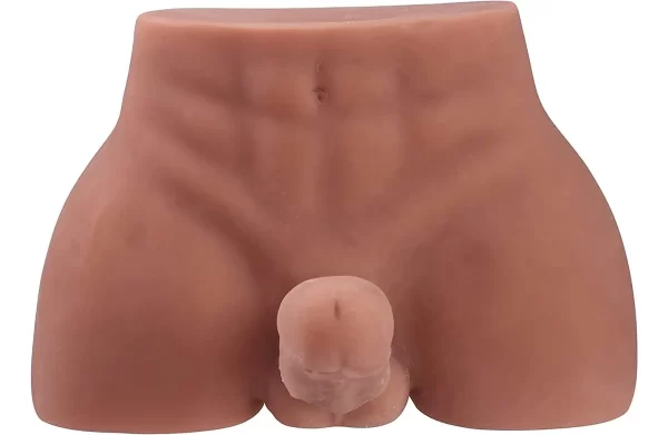 Masturbador Torso Masculino Sexual Con Ano Y Dildo Silicona