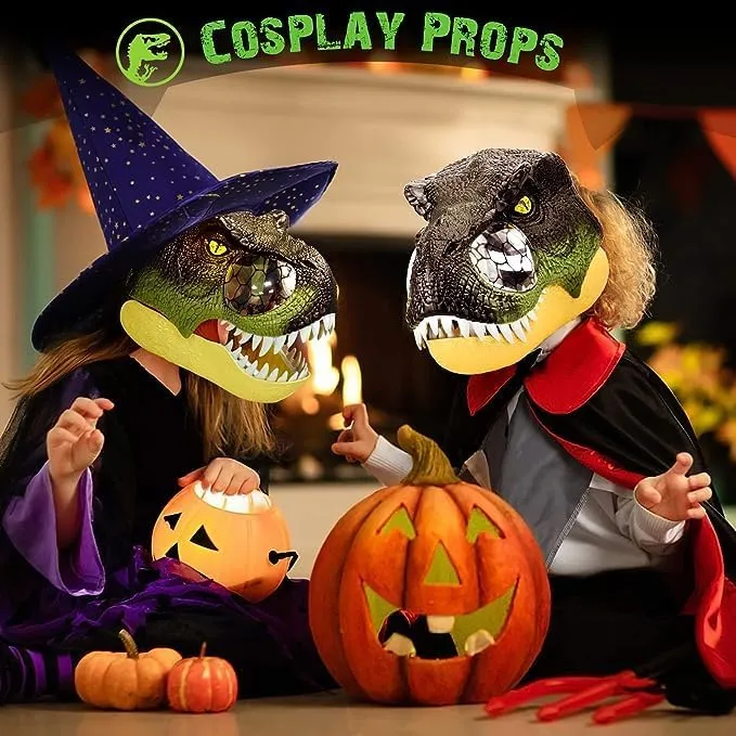 Mascara Cabeza De Dinosaurio Con Sonidos - Imagen 3