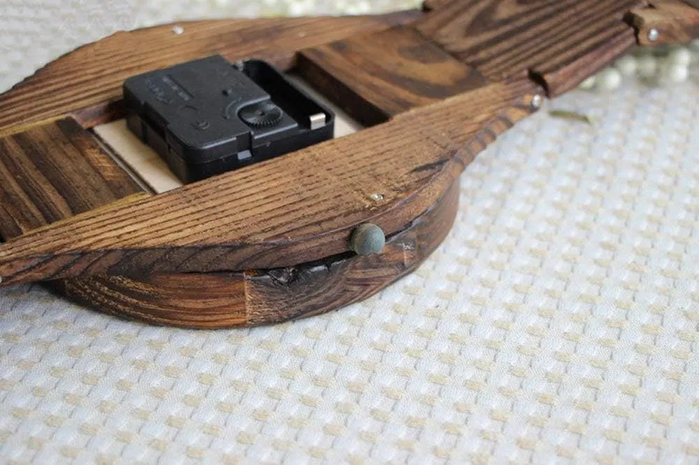 Reloj Madera Diseño Pulsera Vintage De Pared 77 Cm - Imagen 6