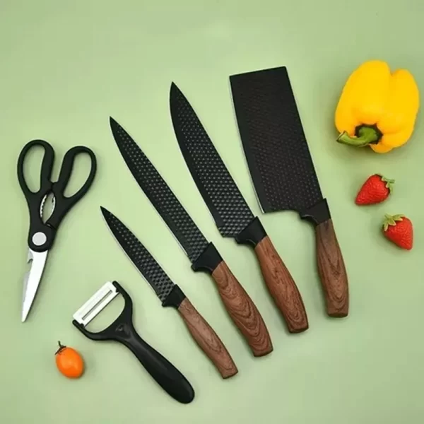 Juego De Cuchillos De Acero Inoxidable Profesional, 6 Piezas - Imagen 5