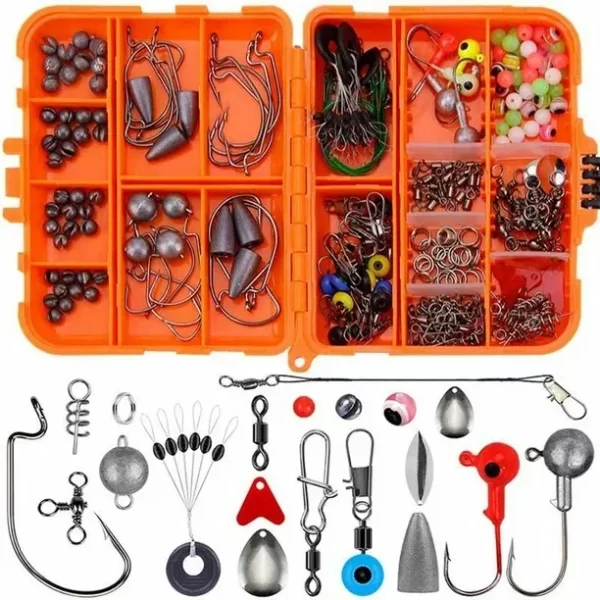 Kit De Accesorios De Anzuelos Pesca Señuelo Caja 257 Piezas