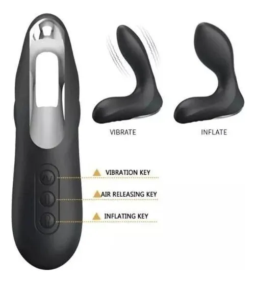 Vibrador Plug Pretty Love Leonard Prostático Inflable - Imagen 4