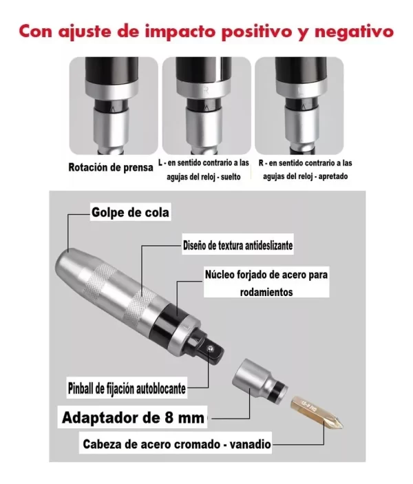 Destornillador De Impacto 13 Piezas - Imagen 4