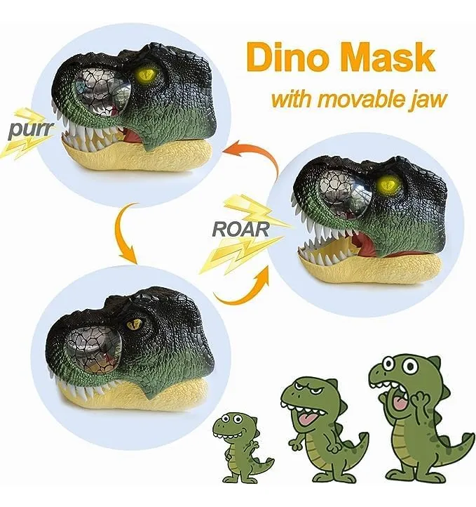 Mascara Cabeza De Dinosaurio Con Sonidos - Imagen 4