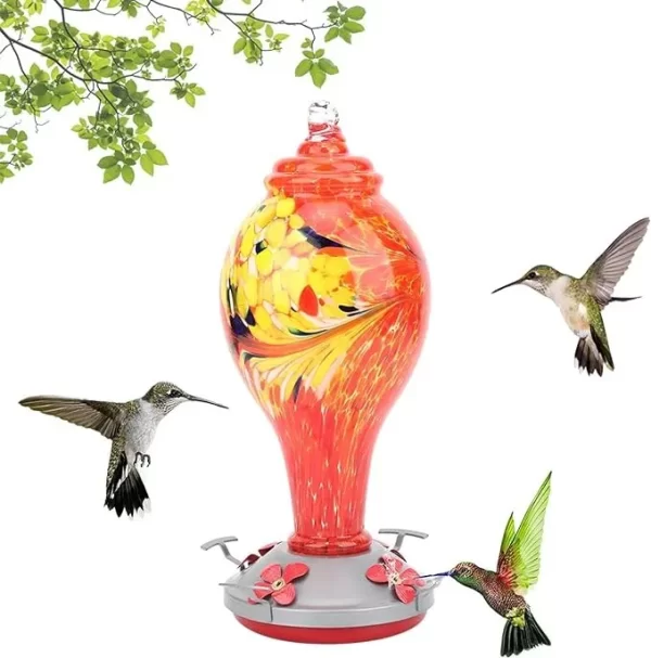 Comedero Para Colibríes, Vidrio Soplado Exteriores,1065 Ml - Imagen 6