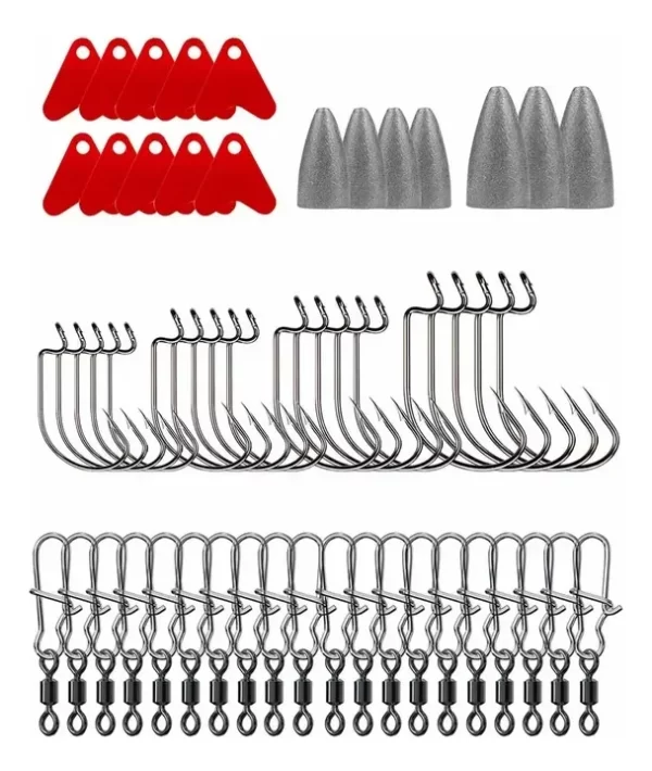 Kit De Accesorios De Anzuelos Pesca Señuelo Caja 257 Piezas - Imagen 7