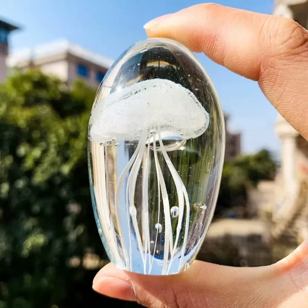 Estatuilla De Medusas, Artesanía De Cristal De Blanco