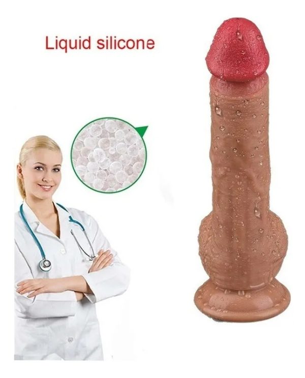 Dildo Consolador Realista 22 Cm Pene Suave Con Ventosa - Imagen 6