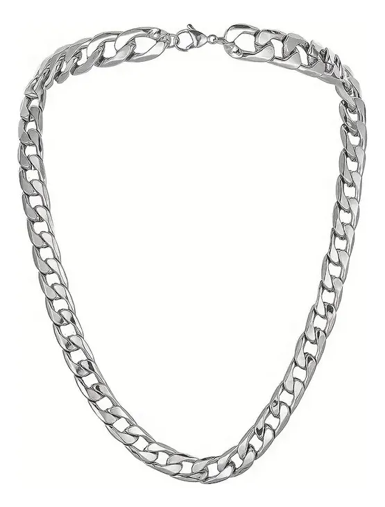 Cadena Plata Ley 925 Grumet 62 Cm Y 1 Cm Diámetro Hombre. - Imagen 9