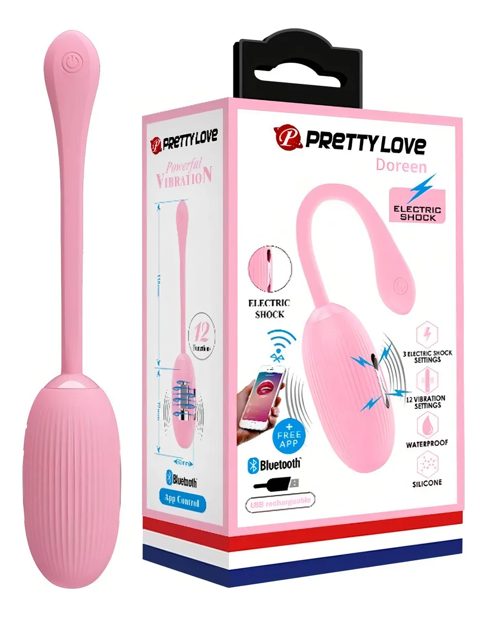 Huevo Vibrador App Móvil Electroshock Pretty Love Corriente Color Rosa