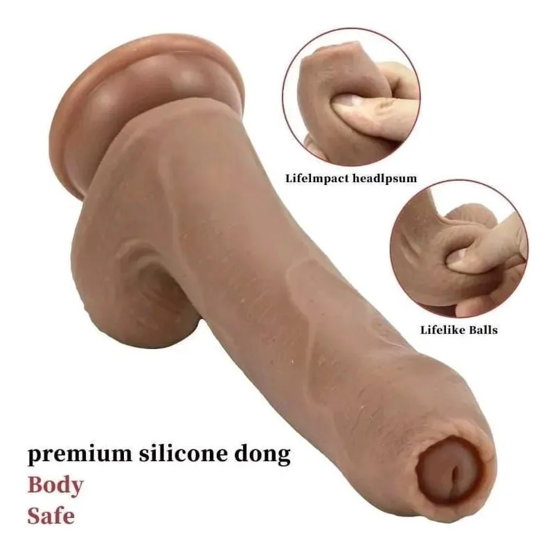 Consolador Realista Runyu Prepucio Pene Suave Silicona - Imagen 2