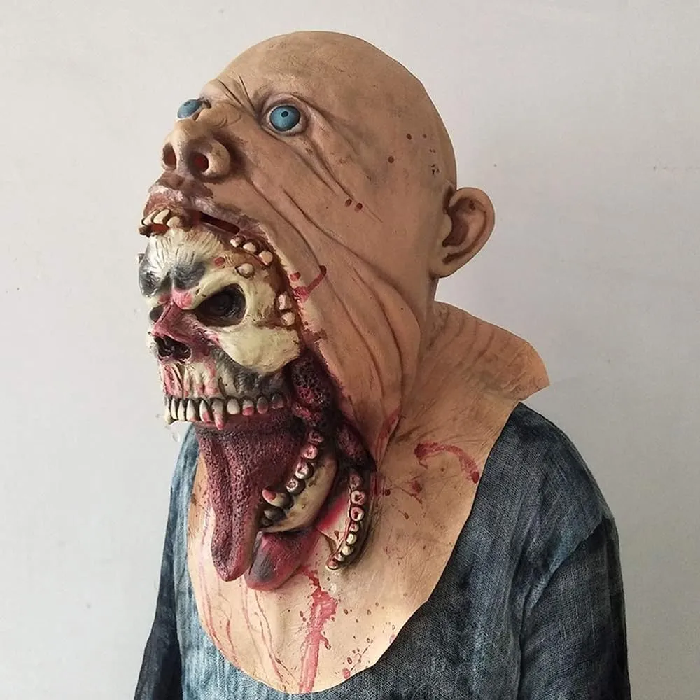 Máscara Halloween Cara Sangrienta De Zombi. - Imagen 6