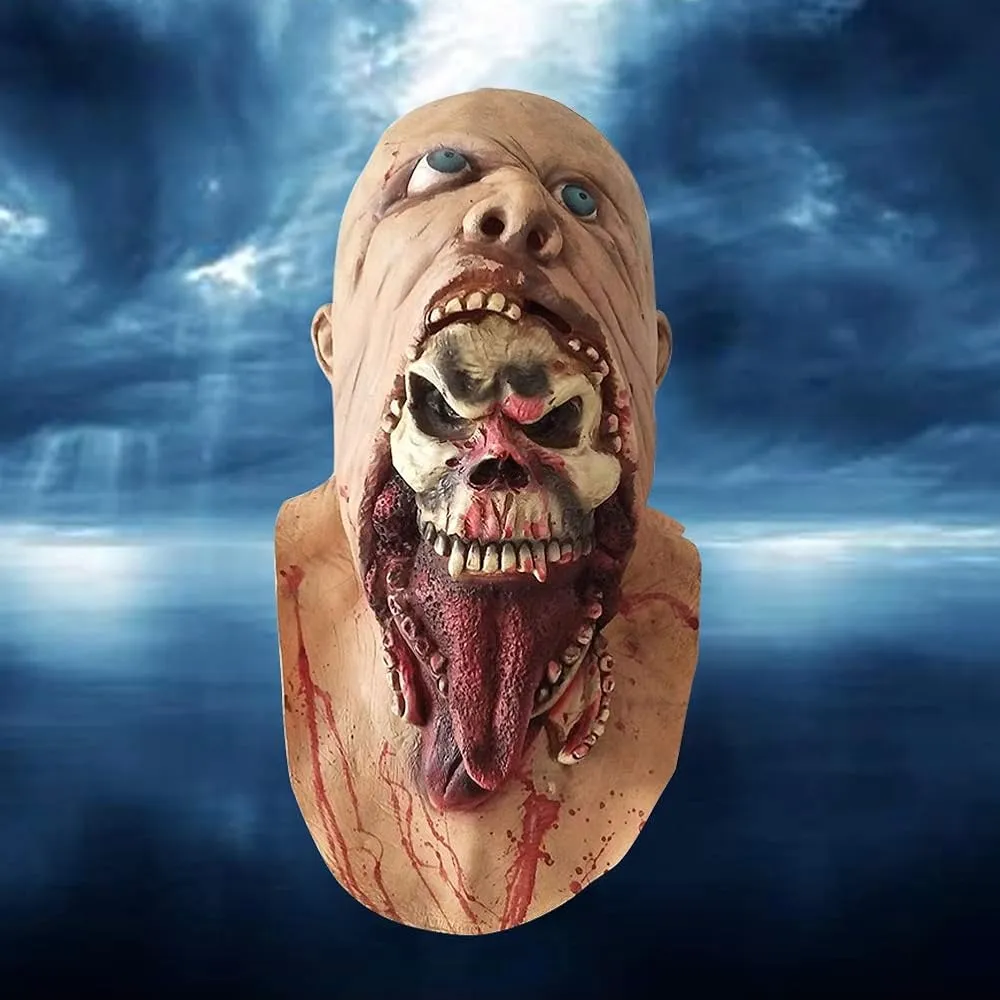 Máscara Halloween Cara Sangrienta De Zombi. - Imagen 4