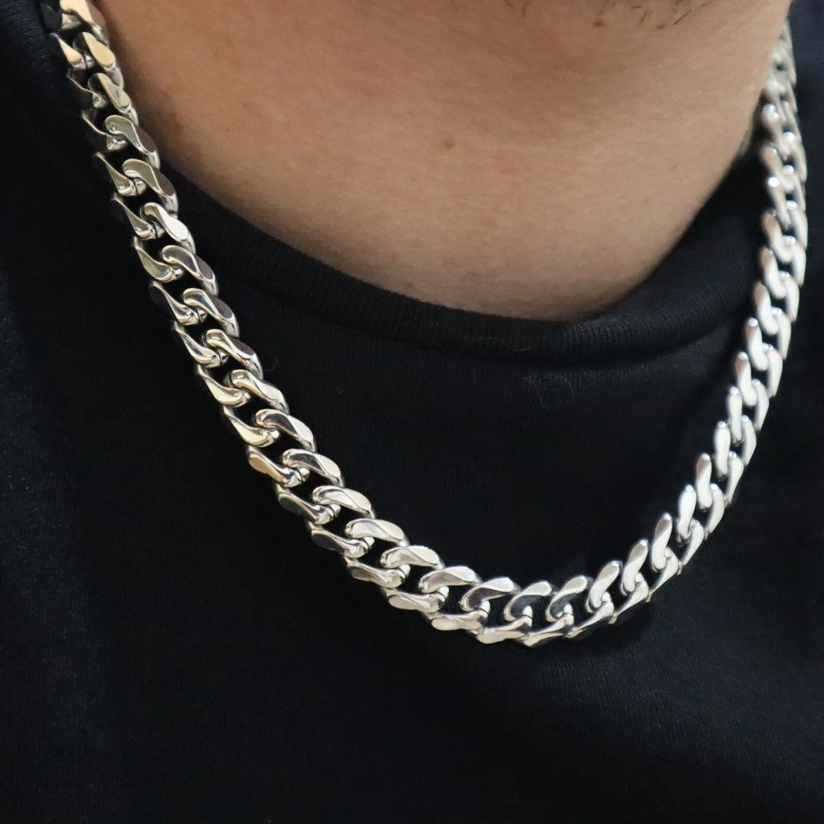 Cadena Plata Ley 925 Grumet 62 Cm Y 1 Cm Diámetro Hombre. - Imagen 5