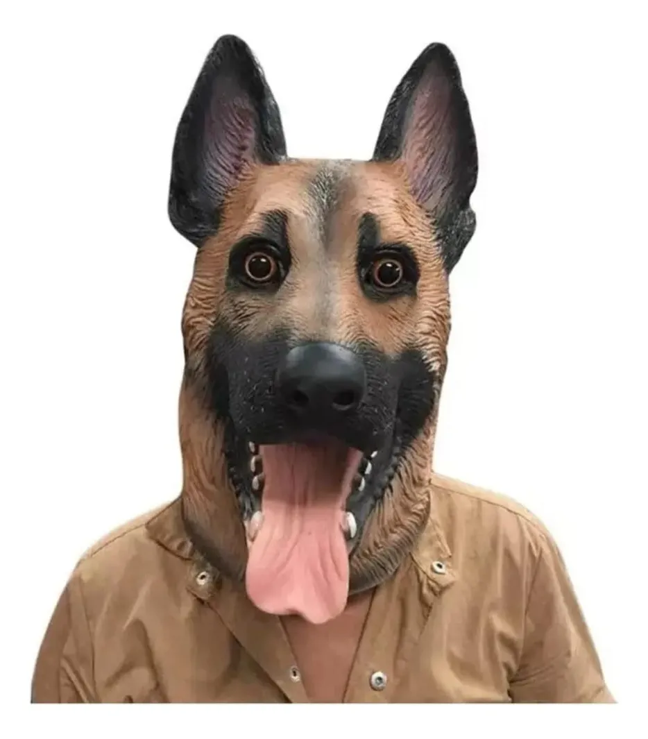 Mascara Perro Pastor Alemán Halloween Cosplay