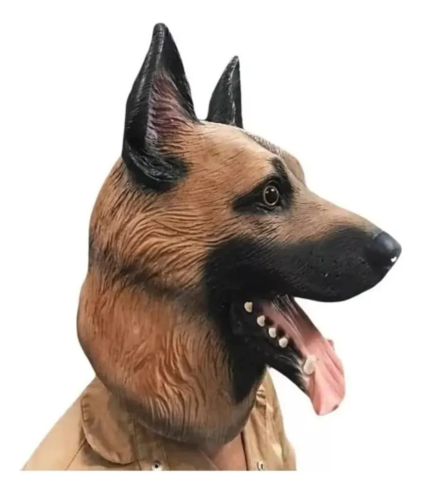 Mascara Perro Pastor Alemán Halloween Cosplay - Imagen 3
