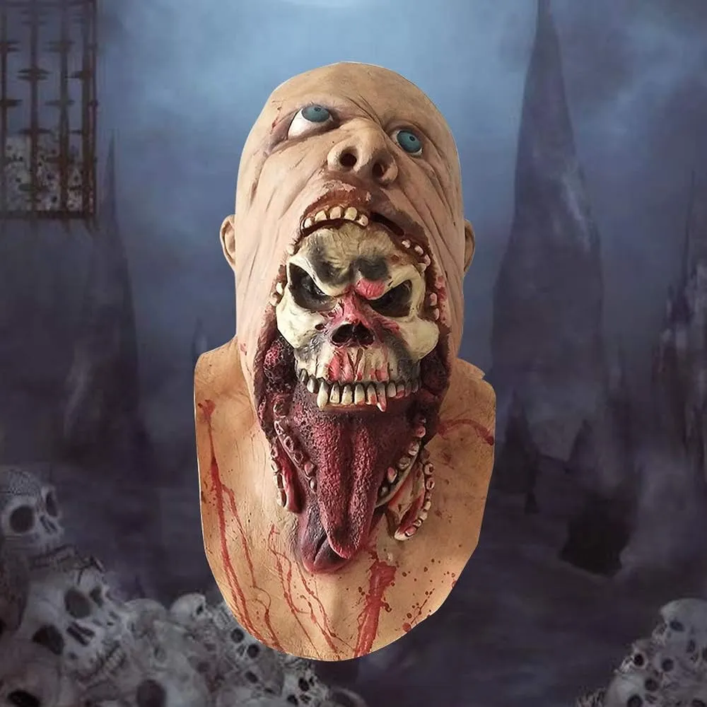 Máscara Halloween Cara Sangrienta De Zombi. - Imagen 5