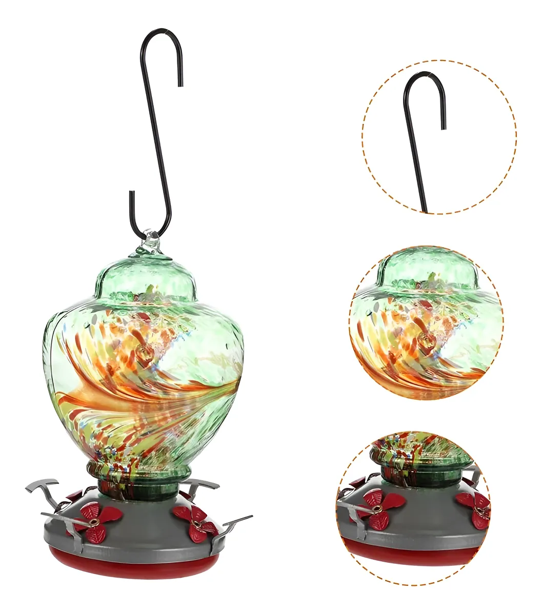 Bebedero Comedero Para Colibríes Para Exterior - Imagen 7