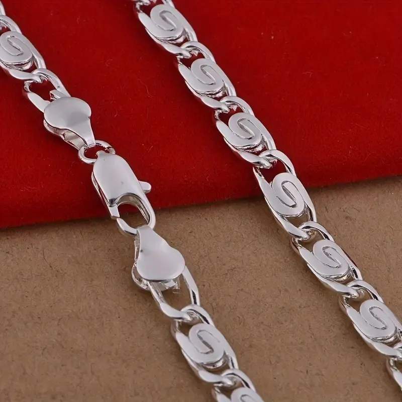 Cadena Plata Ley 925 Caracol 60 Cm Y 6 Mm Unisex. - Imagen 6