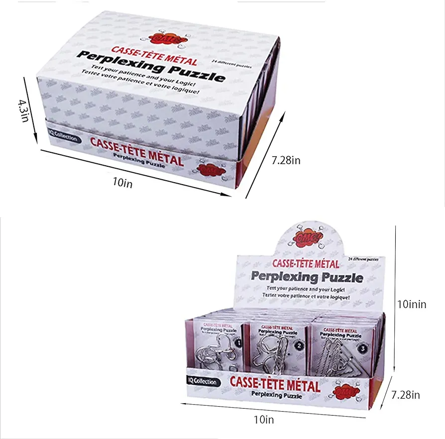 24 Rompecabezas De Metal Y Alambre 3d Piezas Surtidas. - Imagen 4