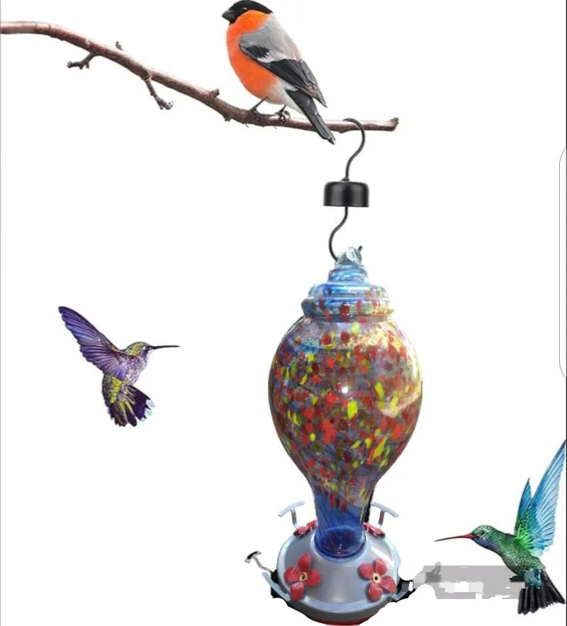Comedero Para Colibríes, Vidrio Soplado Exteriores,1065 Ml - Imagen 3