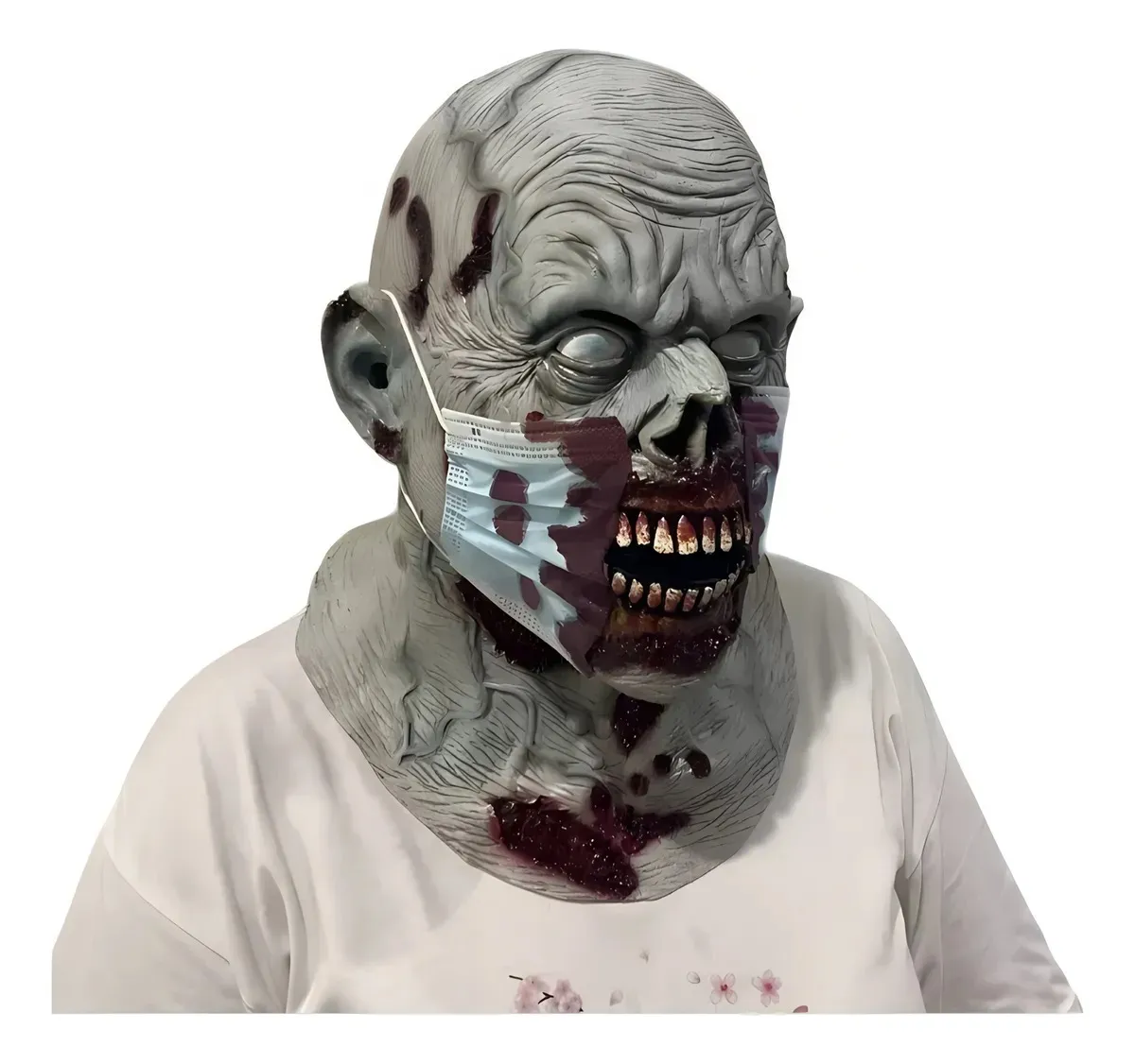 Máscara Halloween Cara Sangrienta De Zombi. - Imagen 7