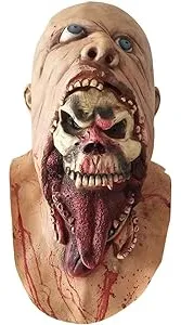 Máscara Halloween Cara Sangrienta De Zombi. - Imagen 7