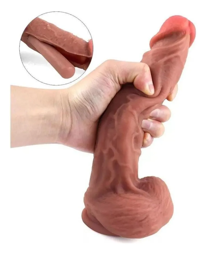 Dildo Consolador Realista 24 Cm Pene Suave Con Ventosa - Imagen 3