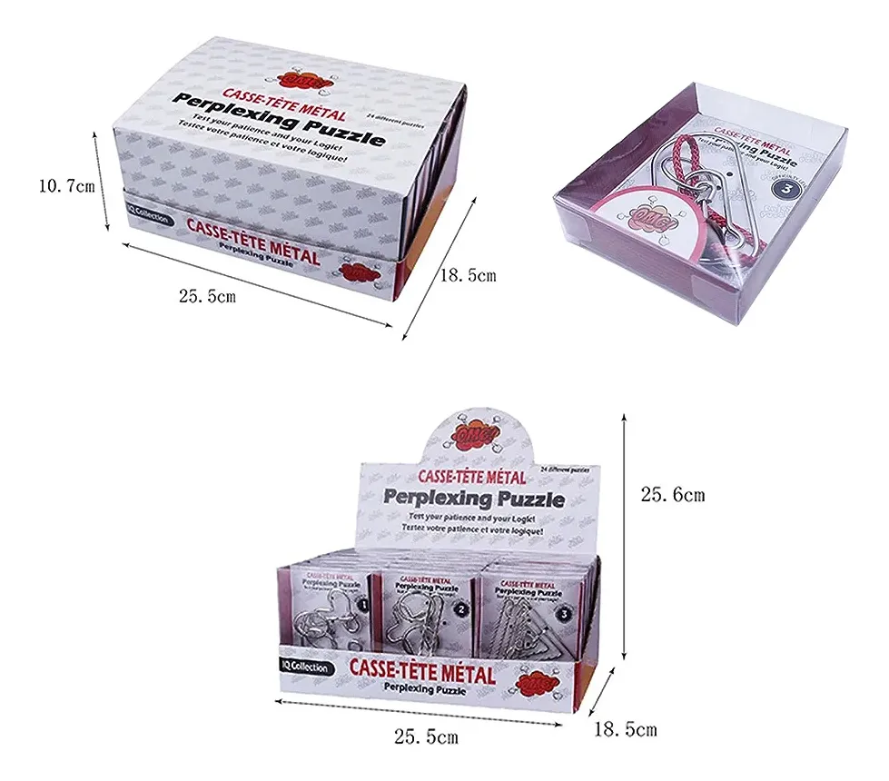 24 Rompecabezas De Metal Y Alambre 3d Piezas Surtidas. - Imagen 3