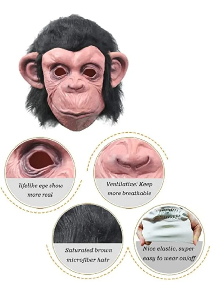 Máscara Halloween Mono - Imagen 3